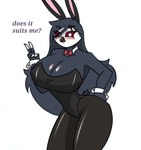 Rating: s
ID: 5565731
Date: 2025-05-11 22:46:51 -0400
Status: active
Score: 22
anthro big_breasts blush breasts clothing english_text female helluva_boss huge_breasts legwear leotard non-mammal_breasts octavia_(helluva_boss) pace-maker playboy_bunny playboy_outfit small_waist solo text thick_thighs tights wide_hips widescreen post #5565731