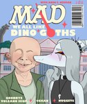 Rating: s
ID: 5655486
Date: 2025-06-20 11:20:43 -0400
Status: pending
Score: 12
absurd_res anon_(snoot_game) anthro artist_name bald barcode biped black_clothing black_crop_top black_shirt black_topwear blue_body blue_scales blush bone bone_frill building canon_couple cavemanon_studios clothed clothed_anthro clothed_female clothed_human clothed_male clothing collar cover crop_top day english_text eyes_closed fang_(gvh) feathered_wings feathers female frill_(anatomy) front_view goodbye_volcano_high green_clothing green_jacket green_shirt green_topwear grey_body grey_feathers grey_hair hair hi_res human human_on_anthro interspecies j-wan jacket jewelry kissing_cheek logo_parody long_hair mad_magazine magazine_cover male male/female mammal markings necklace open_clothing open_jacket open_topwear outside prehistoric_species pterodactylus pterosaur reptile romantic romantic_couple saliva_on_face scales scalie school shirt skull sky smile snoot_game spiked_collar spikes standing striped_markings stripes text topwear wings post #5655486