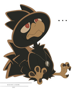 Rating: s
ID: 5524205
Date: 2025-04-23 00:08:03 -0400
Status: active
Score: 29
absurd_res beak bodily_fluids digital_media_(artwork) ellipsis full-length_portrait generation_2_pokemon hi_res jewelry murkrow necklace nintendo pokemon pokemon_(species) portrait red_eyes simple_background sitting solo sweat tail white_background wings zecret_colors post #5524205