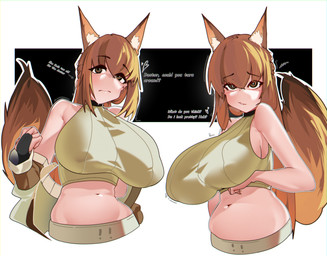 Rating: s
ID: 5689110
Date: 2025-07-06 01:07:41 -0400
Status: active
Score: 44
2023 5_fingers absurd_res animal_ears animal_humanoid arknights big_breasts bottomwear breasts brown_ears brown_eyes brown_hair brown_tail canid canid_humanoid canine canine_humanoid clothed clothed_female clothed_humanoid clothing crop_top dialogue digital_media_(artwork) directional_arrow english_text eye_through_hair eyebrow_through_hair eyebrows female female_humanoid fingerless_gloves fingers fox_humanoid franka_(arknights) front_view gloves hair half-length_portrait handwear heart_symbol hi_res huge_breasts humanoid hypergryph inner_ear_fluff light_body light_skin mammal mammal_humanoid midriff mouth_closed multiple_poses natural_breasts navel naxius_noxy portrait pose sagging_breasts shirt simple_background sleeveless_shirt small_waist solo studio_montagne tail text topwear translucent translucent_hair tuft white_inner_ear_fluff post #5689110