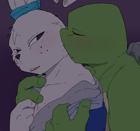 2013 3_fingers anthro ashitarimai black_eyes buckteeth clothing duo eyes_closed fur lagomorph leonardo_(tmnt) looking_back male male/male mammal open_mouth purple_background rabbit reptile robe scalie simple_background teenage_mutant_ninja_turtles teeth turtle undressing usagi_yojimbo white_fur
Rating: Safe
Score: 3
User: Mario69
Date: August 19, 2017 2013 3_fingers anthro ashitarimai black_eyes buckteeth clothing duo eyes_closed fur lagomorph leonardo_(tmnt) looking_back male male/male mammal open_mouth purple_background rabbit reptile robe scalie simple_background teenage_mutant_ninja_turtles teeth turtle undressing usagi_yojimbo white_fur
Rating: Safe
Score: 3
User: Mario69
Date: August 19, 2017