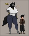 Rating: s
ID: 4311748
Date: 2023-09-24 18:00:09 -0400
Status: active
Score: 239
age_difference akibarx amber_(akibarx) anthro big_breasts black_hair border bottomwear bracelet breasts canid canine canis clothed clothing denim denim_bottomwear denim_clothing duo ear_piercing ear_ring eyeshadow female footwear fully_clothed fur grey_body grey_border grey_fur grin hair hand_on_hip hands_in_both_pockets height hi_res human isaac_(akibarx) jacket jeans jewelry larger_anthro larger_female lipstick makeup male mammal mature_anthro mature_female necklace older_female pants piercing purple_eyeshadow ring_piercing service_height sharp_teeth shoes size_difference smaller_human smaller_male smile standing teeth thick_thighs topwear wolf post #4311748