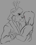Rating: s
ID: 5656184
Date: 2025-06-20 17:20:46 -0400
Status: pending
Score: 20
anthro antlers blush blush_lines bodily_fluids cervine clothed clothing deer deltarune dess_holiday duo ear_piercing eye_contact female freckles hair hand_holding hand_on_back horn human human_on_anthro interspecies kissing kris_(deltarune) long_hair looking_at_another love male mammal new_world_deer piercing pivoted_ears red_eyes reindeer romantic saliva saliva_string size_difference sketch snout undertale_(series) unknown_artist post #5656184