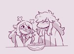 Rating: s
ID: 5653566
Date: 2025-06-19 13:55:03 -0400
Status: pending
Score: 23
anthro antlers blush bowl clothing container deer deltarune duo eating female female/female food freckles furniture hair horn jacket just_hana mammal monochrome new_world_deer noelle_holiday pasta reindeer romantic shaded simple_background simple_shading sketch smile spaghetti spaghetti_scene susie_(deltarune) table topwear undertale_(series) post #5653566