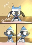 Rating: s
ID: 5578620
Date: 2025-05-17 11:08:27 -0400
Status: pending
Score: 2
2025 3_panel_comic ambiguous_gender anthro bandage bed comic english_text exclamation_point floppy_ears furniture generation_4_pokemon hi_res light looking_around motion_lines nintendo on_bed open_mouth orange_eyes pokemon pokemon_(species) pokemon_mystery_dungeon riolu sawlamander sitting sitting_on_bed solo sound_effects spike_chunsoft sunlight text tongue turning_head wall_(structure) white_sclera white_text post #5578620