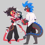 Rating: s
ID: 5273433
Date: 2024-12-29 06:10:44 -0500
Status: active
Score: 15
1:1 2024 2_horns 4_fingers anthro armlet belly big_tail biped black_arms black_body black_claws black_horn black_legs black_scales black_tail blue_body blue_ears blue_eyes blue_scales blue_tail bottomwear box chazwick_thurman claws clothing colored container corops_blackscale countershade_scales countershading dark_body dark_horn dark_scales digital_drawing_(artwork) digital_media_(artwork) dragon duo finger_claws fingers fish footwear gem gift gift_box head_horn helluva_boss hi_res horn imp kingcreampuffs long_tail male male_anthro marine mizu_(imp) monotone_arms monotone_background monotone_belly monotone_horn multicolored_body multicolored_scales multicolored_skin mythological_creature mythological_scalie mythology plantigrade plushie pseudo_hair red_body red_eyes red_scales red_tail rope ruby_(gem) sapphire_(gem) scale_hair scales scalie scaly_tail scar shaded shark simple_background standing striker_(helluva_boss) tail three-quarter_view topwear two_tone_body two_tone_skin white_belly wingless_dragon post #5273433
