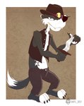 Rating: s
ID: 3152352
Date: 2022-01-31 21:07:09 -0500
Status: active
Score: 15
2014 anthro anti_dev barefoot beck_durham black_nose cheek_tuft clothed clothing cowboy_hat dagger facial_tuft feet fur glare grey_body grey_fur hat headgear headwear hi_res holding_dagger holding_melee_weapon holding_object holding_weapon intimidation jacket jacket_vest looking_at_viewer male mammal markings mean_look melee_weapon mustelid musteline navel purple_eyes shirtless shirtless_male simple_background solo standing star_(marking) teeth the_secret_lives_of_flowers toony topwear true_musteline tuft vest weapon weasel yellow_teeth post #3152352