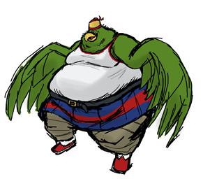 Rating: s
ID: 5670804
Date: 2025-06-27 10:47:13 -0400
Status: active
Score: 6
anthro avian beak belly belt big_belly bird clothed clothing comerboy75 dium_(dragon_ball) dragon_ball dragon_ball_super feathers green_body green_feathers headgear headwear male moobs obese obese_anthro obese_male open_beak open_mouth open_smile overweight overweight_anthro overweight_male parrot realistic_wings shirt simple_background smile solo tank_top thick_thighs topwear white_background wings post #5670804