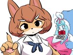 Rating: s
ID: 5646037
Date: 2025-06-16 10:38:41 -0400
Status: pending
Score: 2
4:3 anthro big_breasts breasts brown_ears brown_hair bully_fox canid canine clothing collar eeveelution exclamation_point female fox generation_4_pokemon gesture glaceon hair hand_gesture huge_breasts mammal neck_ribbon neck_tuft nintendo pawpads pointing pointing_up pokemon pokemon_(species) reaction_image school_uniform solo tuft uniform unknown_artist post #5646037