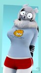 Rating: s
ID: 5586752
Date: 2025-05-20 18:39:58 -0400
Status: pending
Score: 9
3d_(artwork) 4k absurd_res anthro avian big_breasts bird bottomwear breasts clothing digital_media_(artwork) donglysfm eyewear female front_view garfield_(series) garfield_the_cat glasses hi_res horned_owl meme neckfluff owl revamped_anthros seline_(donglysfm) shirt shorts simple_background snowy_owl solo source_filmmaker_(artwork) t-shirt topwear true_owl you_are_not_immune_to_propaganda post #5586752