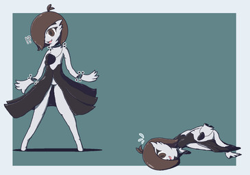 Rating: s
ID: 5669314
Date: 2025-06-26 16:28:14 -0400
Status: active
Score: 2
2024 ambiguous_gender animate_inanimate anthro biped bodily_fluids brown_eyes brown_hair clothed clothing colored deflated detachable detachable_hand detachable_head featureless_chest featureless_crotch flying_sweatdrops gardevoir generation_3_pokemon hair hollow_body inanimate_transformation interrobang jewelry necklace nintendo oagoner open_mouth open_smile pokemon pokemon_(species) pseudo_clothing shadow simple_background skimpy smile solo spread_legs spreading standing suit_transformation sweat sweatdrop transformation transformation_sequence unusual_anatomy post #5669314