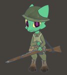 Rating: s
ID: 4427036
Date: 2023-11-20 21:05:34 -0500
Status: active
Score: 26
armor boots clothed clothing dirty footwear gooblie_2 green_body gun headgear helmet kobold kobold_adventure lizard looking_at_viewer low_res male military_uniform moe_(kobold_adventure) mud mud_covered muddy purple_eyes ranged_weapon reptile rifle scalie shoes simple_background solo tail uniform weapon world_war_1 post #4427036