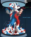 Rating: s
ID: 1024504
Date: 2016-10-17 16:58:53 -0400
Status: active
Score: -4
2016 auro_vee comic_sans english_text eon_duo fakemon fan_character feral generation_3_pokemon goo_transformation hi_res human hybrid latias latios latius legendary_duo legendary_pokemon male mammal nintendo offscreen_character pokemon pokemon_(species) red_eyes skippwulf solo text transformation post #1024504