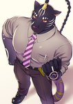 Rating: s
ID: 4785378
Date: 2024-05-15 18:47:17 -0400
Status: active
Score: 3
anthro bandai_namco black_clothing bottomwear brown_bottomwear brown_clothing brown_pants clothed clothing eugene_gallardo felid feline fully_clothed high-angle_view male mammal muscular muscular_male necktie pants pattern_necktie pupils queue_(hairstyle) shirt slit_pupils smile solo striped_necktie tales_of_(series) tales_of_rebirth teba_motoko topwear white_clothing white_shirt white_topwear yellow_eyes post #4785378