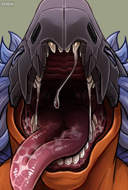 Rating: s
ID: 5710015
Date: 2025-07-15 07:18:32 -0400
Status: active
Score: 14
anthro bandai_namco blue_hair bodily_fluids bust_portrait digimon digimon_(species) drooling eyes_closed front_view hair hi_res male male_anthro mask megadramon mouth_shot open_mouth orange_body portrait red_tongue roobin saliva saliva_on_tongue saliva_string solo tongue tongue_out wearing_mask post #5710015