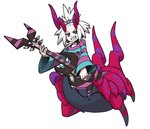 Rating: s
ID: 2199442
Date: 2020-04-01 16:55:24 -0400
Status: active
Score: 22
2013 6_legs accessory alternate_species arthropod bass_guitar blue_eyes clothing female front_view full-length_portrait fusion generation_5_pokemon glistening glistening_eyes guitar gym_leader hair hair_accessory holding_guitar holding_musical_instrument holding_object horn implied_transformation insect kenchi looking_at_viewer looking_forward mammal mammal_taur monster_girl_(genre) multi_leg multi_limb musical_instrument myriapod nintendo plucked_string_instrument pokemon pokemon_(species) pokemorph portrait roxie_(pokemon) scolipede shirt simple_background smile solo spikes string_instrument taur teeth topwear transformation white_background white_hair wire post #2199442
