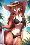 Rating: s
ID: 5647776
Date: 2025-06-17 02:03:33 -0400
Status: active
Score: 87
abs anthro arctic_fox beach bikini bra canid canine clothing cross_fox dipstick_tail doppelfoxx dripping female fox fur hair hat headgear headwear hi_res kaffeinn long_hair looking_at_viewer mammal markings red_fox solo swimwear tail tail_markings towel true_fox two-piece_swimsuit underwear wet wet_body wet_fur yaxley_warrick_(doppelfoxx) post #5647776