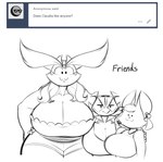 Rating: s
ID: 2796687
Date: 2021-06-22 05:10:39 -0400
Status: active
Score: 63
anthro ask_blog averyshadydolphin bat big_breasts bottomwear breasts claudia_(averyshadydolphin) clothed clothing curvy_figure dragon english_text female group hand_on_hip huge_breasts huge_hips jou mammal monochrome mythological_creature mythological_scalie mythology scalie shirt shorts size_difference smile tank_top terrajou text thick_thighs topwear vixie_(averyshadydolphin) voluptuous wide_hips post #2796687