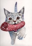Rating: s
ID: 4724499
Date: 2024-04-16 13:52:47 -0400
Status: active
Score: 13
2024 claws dimasbka domestic_cat ears_up fangs felid feline felis feral finger_claws food fur grey_body grey_fur looking_at_viewer mammal meat multicolored_body multicolored_fur orange_eyes painting_(artwork) pupils quadruped salami sausage signature simple_background slit_pupils tail teeth traditional_media_(artwork) traditional_painting_(artwork) traditional_watercolor_(artwork) watercolor_(artwork) whiskers white_background white_body white_fur post #4724499