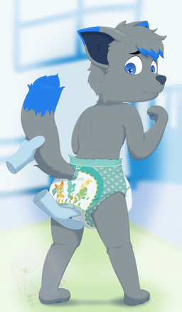 Rating: s
ID: 5702541
Date: 2025-07-11 20:40:54 -0400
Status: active
Score: 14
absurd_res anthro black_nose blue_eyes blue_pawpads blue_spots canid canine canis cheek_tuft clean_diaper clothed clothing crib diaper diaper_check disembodied_hand facial_tuft fennecat fur furniture grey_body grey_fur hair hi_res looking_back male mammal nursery pawpads solo sparkypup spots tryagains_(diaper) tuft watermark wearing_diaper window wolf young post #5702541