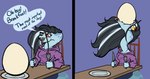 Rating: s
ID: 3332463
Date: 2022-05-13 17:07:06 -0400
Status: active
Score: 225
2022 animated animated_comic anthro black_hair blue_body blue_spots bottomwear breakfast breasts clothed clothing comic cutlery egg english_text female fingers fork hair hi_res highlights_(coloring) hoodie humor kaya_(witchtaunter) kitchen_utensils knife long_hair long_neck multiple_images orange_eyes pants pink_tongue pit_organ purple_clothing purple_hoodie purple_topwear reptile scalie short_playtime simple_background sitting smile snake solo speech_bubble spots swallowing_eggs teeth text tongue tongue_out tools topwear white_highlights witchtaunter post #3332463