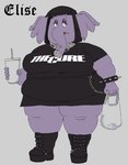 Rating: s
ID: 5100208
Date: 2024-10-07 15:08:28 -0400
Status: active
Score: 4
alternative_fashion anthro bag band_shirt bangs black_bottomwear black_clothing black_hair black_skirt boots bottomwear bracelet chain_necklace character_name clothing container cup ear_piercing ear_ring elephant elephantid elise_(glubbub) eyeshadow facial_piercing fat_arms fat_legs female footwear glubbub goth hair hi_res jewelry makeup mammal necklace nose_piercing nose_ring obese obese_anthro obese_female overweight overweight_anthro overweight_female piercing proboscidean ring_piercing septum_piercing septum_ring shirt shoes skirt solo spiked_bracelet spikes t-shirt text the_cure topwear trunk_piercing post #5100208