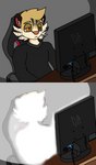 Rating: s
ID: 3064811
Date: 2021-12-09 11:56:29 -0500
Status: active
Score: 79
absurd_res anthro bored bright clothed clothing computer counter-strike cyberrodrigo desktop electronics felid feline gaming gaming_chair hi_res leopardus male mammal monitor ocelot playing_video_game rodrigo_(cyberrodrigo) solo tired_eyes valve post #3064811