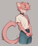 Rating: s
ID: 5584719
Date: 2025-05-19 20:26:50 -0400
Status: active
Score: 48
2024 alletana anthro bell bell_collar black_collar blue_bottomwear blue_clothing blue_pants blue_shirt blue_topwear blush blush_lines bottomwear bracelet clothed clothed_anthro clothed_male clothing collar denim denim_bottomwear denim_clothing domestic_cat felid feline felis femboy fur green_eyes grey_background hair heart_(marking) hi_res inner_ear_fluff jeans jewelry male mammal markings pants pink_body pink_bracelet pink_fur pink_hair pink_nose shirt signature simple_background solo standing topwear tucked_shirt tuft post #5584719