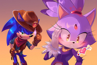 Rating: s
ID: 5702830
Date: 2025-07-11 23:34:00 -0400
Status: active
Score: 41
alternate_costume anthro averting_eyes blaze_the_cat blush clothing cowboy_hat cowboy_outfit domestic_cat duo eulipotyphlan felid feline felis female gloves green_eyes handwear hat headgear headwear heart_symbol hedgehog hero hi_res humanoid kerchief male male/female mammal oh_no_he's_hot_(meme) princess romantic romantic_ambiance romantic_couple royalty sega smilesfps sonic_the_hedgehog sonic_the_hedgehog_(series) tipping_hat yellow_eyes post #5702830