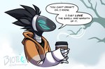 Rating: s
ID: 5598200
Date: 2025-05-25 19:15:37 -0400
Status: active
Score: 47
2023 ambiguous_gender anthro black_body black_fur clothed clothing coffee_cup container cup cybernetics cyborg day dialogue digital_media_(artwork) english_text fingers fur grey_body half-length_portrait happy holding_container holding_cup holding_object hoodie machine male_(lore) multicolored_body multicolored_hoodie open_mouth open_smile orange_clothing orange_hoodie orange_topwear outside phosphoruscrow plant portrait protogen protogen_visor shaded side_view signature smile soft_shading solo speech_bubble steam talking_to_viewer text topwear tree watermark white_body white_clothing white_hoodie white_topwear post #5598200