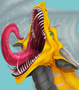 Rating: s
ID: 5655610
Date: 2025-06-20 12:49:54 -0400
Status: active
Score: 6
absurd_res ambiguous_gender bodily_fluids dragon feral fur furred_dragon furred_scalie glistening glistening_eyes green_eyes grey_body grey_scales hi_res horn imperatorcaesar long_neck looking_at_viewer mouth_shot mythological_creature mythological_scalie mythology open_mouth pupils red_tongue saliva saliva_string scales scalie sharp_teeth slit_pupils solo teeth tongue tongue_out white_horn yellow_body yellow_fur post #5655610