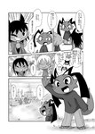 Rating: s
ID: 4680498
Date: 2024-03-26 05:00:06 -0400
Status: active
Score: 3
absurd_res antennae_(anatomy) anthro blush bodily_fluids castle clothed clothing comic dialogue dion_(doneru) doneru drooling eye_markings fangs floppy_ears frill_(anatomy) gesture greyscale group hair hi_res horn ilnick_(doneru) japanese_text levor looking_at_another lop_ears mammal markings monochrome outside right_to_left robe rumi_(doneru) saliva scalie shari shirt simple_background smile teeth text topwear translated waving young young_anthro post #4680498