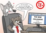 Rating: s
ID: 4560560
Date: 2024-01-27 14:22:40 -0500
Status: active
Score: 64
absurd_res anthro blue_eyes blush blush_lines bodily_fluids brown_body brown_fur canid canine canis chair clothing comic computer_keyboard conditional_dnp cover cover_art cover_page dialogue duo electronics email english_text fur furniture green_eyes grey_body grey_fur hi_res jason_(tinnier) jeff_(tinnier) male male/male mammal monitor mustelid narrowed_eyes necktie office office_chair office_desk on_chair otter shirt sitting sitting_on_chair speech_bubble sweat sweatdrop table text tinnier tongue topwear waving_hand white_clothing white_shirt white_topwear wolf post #4560560