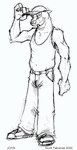 Rating: s
ID: 3039714
Date: 2021-11-23 06:33:25 -0500
Status: active
Score: 4
2002 anthro arm_tuft badger biped bottomwear circles_(comic) clothed clothing elbow_tuft english_text footwear front_view full-length_portrait fully_clothed fur greyscale grin hat headgear headwear john_brockhurst k-9 looking_at_viewer male mammal monochrome mustelid musteline narrowed_eyes pants portrait shirt shoes sketch slightly_chubby slightly_chubby_anthro slightly_chubby_male smile solo striped_body striped_fur stripes tank_top teeth text tipping_hat topwear traditional_media_(artwork) tuft post #3039714