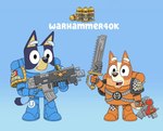 Rating: s
ID: 4489073
Date: 2023-12-23 06:02:41 -0500
Status: active
Score: 199
adeptus_astartes anthro armor australian_cattle_dog bingo_heeler blade bluey_(series) bluey_heeler bolt_gun bolt_pistol bolter canid canine canis cattledog chainsaw chainsword cosplay crossover crossover_cosplay domestic_dog dual_wielding duo female gun heavy_armor herding_dog hi_res holding_object holding_weapon looking_at_viewer machine mammal melee_weapon pastoral_dog power_armor power_tool ranged_weapon saw space_marine sword text tools ultramarine unknown_artist warhammer_(franchise) warhammer_40000 weapon young young_anthro post #4489073