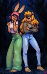 Rating: s
ID: 4676339
Date: 2024-03-24 00:22:23 -0400
Status: active
Score: 16
absurd_res anthro barefoot bear bottomwear breasts buckteeth claws clothing denim denim_bottomwear denim_clothing duo feet female forest hi_res ishi jeans krista_blonde lagomorph leporid looking_at_viewer mammal night pants phat_pants plant rabbit teeth thick_thighs toe_claws toes tree wide_hips post #4676339