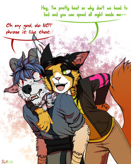 Rating: s
ID: 2687254
Date: 2021-04-07 14:31:53 -0400
Status: active
Score: 31
2021 4:5 abstract_background anthro black_hair black_markings blue_hair blue_markings blush canid canine cheek_to_cheek claws clothed clothing conditional_dnp dialogue digital_media_(artwork) domestic_cat duo english_text faraden felid feline felis female female_anthro fox fur green_eyes hair hi_res highland_psycrhen horn kirai legacy_(ratte) male mammal markings multicolored_body multicolored_fur new_faraden open_mouth pantherine psycrhen ratte red_eyes signature smile standing tan_body tan_fur text tiger white_body white_fur yukikiba post #2687254