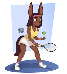 Rating: s
ID: 5662555
Date: 2025-06-23 12:54:07 -0400
Status: active
Score: 13
absurd_res anthro b0liy0 ball bottomwear brown_hair canid canine canis clothing dark_body dark_skin female footwear hair hi_res jackal kerchief mammal nubia_(b0liy0) shoes simple_background skirt sneakers solo straight_hair tennis_ball tennis_racket post #5662555