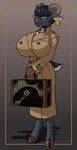 Rating: s
ID: 4961295
Date: 2024-08-03 15:03:57 -0400
Status: active
Score: 36
3_fingers anthro big_breasts black_hair bovid breasts button_(fastener) caprine clothed clothing coat curled_horn d-ring ear_piercing ear_tag epaulet female fingers footwear fur gloves goat goocasden green_eyes hair handwear hi_res hooved_fingers hooves horn horseshoe huge_breasts leather leather_clothing leather_gloves leather_handwear mammal markings painted_hooves piercing sable_kozlova_(heroicones) short_tail solo spots spotted_body spotted_fur stefano_ricci_(brand) suitcase tail topwear trenchcoat post #4961295