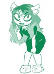 Rating: s
ID: 5304430
Date: 2025-01-13 01:19:55 -0500
Status: active
Score: 37
2025 5_fingers anaugi anthro cartoon_hangover claire_(the_summoning) clothed clothing domestic_cat dress eyeliner fangs felid feline felis female fingers footwear gesture hair hand_gesture inverted_pentagram knock-kneed leaning leaning_forward long_hair makeup mammal mascara monochrome notched_ear occult_symbol open_mouth pentagram pentagram_tattoo pointing shoes simple_background slippers solo standing symbol symbol_on_head tattoo teeth the_summoning white_background post #5304430