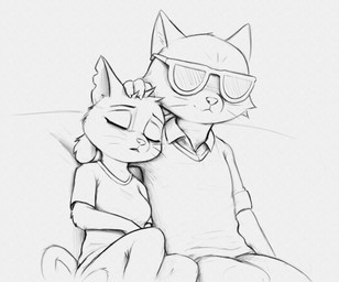 Rating: s
ID: 3182818
Date: 2022-02-18 05:46:10 -0500
Status: active
Score: 125
2022 anthro black_and_white breasts clothed clothing daughter_(lore) digital_media_(artwork) domestic_cat duo eyes_closed eyewear father_(lore) father_and_child_(lore) father_and_daughter_(lore) felid feline felis female fully_clothed fur glasses good_parenting head_tuft hi_res mae_borowski male mammal monochrome night_in_the_woods notched_ear parent_(lore) parent_and_child_(lore) parent_and_daughter_(lore) s1m shirt simple_background sitting sketch sleeping stan_borowski t-shirt topwear tuft whiskers white_background post #3182818