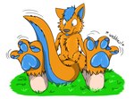 Rating: s
ID: 5570334
Date: 2025-05-13 19:41:56 -0400
Status: active
Score: 20
2012 anthro biped blue_eyes blue_hair blue_markings blue_pawpads blue_tongue canid claws colored dustyfoxy english_text feet foot_focus fox0808 front_view fur grass hair human_to_anthro legs_together male mammal markings membrane_(anatomy) mid_transformation motion_lines nude orange_body orange_fur otter_tail pawpads plant plantigrade simple_background sitting sitting_on_ground smile solo species_transformation tail tail_between_legs text toe_claws toe_wiggle toes tongue tongue_out transformation tuft webbed_feet white_background post #5570334