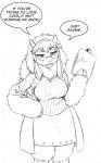 Rating: s
ID: 1982761
Date: 2019-09-04 14:29:29 -0400
Status: active
Score: 12
anthro big_breasts black_and_white bovid breasts caprine chochi clipboard clothed clothing dialogue english_honorific english_text eyewear female glasses hair half-closed_eyes hi_res holding_clipboard holding_object honorific long_hair mammal monochrome name_drop name_in_dialogue narrowed_eyes poppy_opossum ribbed_clothing ribbed_sweater sheep simple_background sketch solo speech_bubble text white_background post #1982761