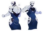 Rating: s
ID: 4427534
Date: 2023-11-21 04:28:04 -0500
Status: active
Score: 39
aciescoutex android backless_clothing backless_dress black_body black_clothing black_dress blue_eyes bodypaint butt chain clothed clothing collar crossdressing destiny_(video_game) dress duo exo face_paint front_view ghost_(destiny) glowing glowing_eyes gold_(metal) gold_chain hi_res jewelry machine male markings multiple_images pink_markings rear_view robot simple_background solo_focus standing thigh_window white_background white_body post #4427534