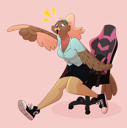 Rating: s
ID: 3015898
Date: 2021-11-08 16:29:14 -0500
Status: active
Score: 10
anthro avian bird brown_body brown_feathers butterfingerart clothing columbid feathers female footwear gaming_chair gesture hand_gesture hi_res martha_(ferretfyre) passenger_pigeon pigeon pointing recently_extinct_species shoes smile sneakers solo post #3015898
