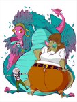 Rating: s
ID: 5550688
Date: 2025-05-05 12:29:43 -0400
Status: active
Score: -1
2014 anthro avian belly big_belly blue_body breasts brown_hair bruna_(d.e.belton) butt clothing d._e._belton_(artist) female group hair huge_belly human mammal monobutt monroe_(d.e.belton) monster overweight shirt size_difference tongue tongue_out topwear trio white_clothing white_shirt white_topwear wings post #5550688