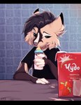 Rating: s
ID: 4698005
Date: 2024-04-03 17:46:27 -0400
Status: active
Score: 24
absurd_res alcohol anthro beverage black_bars black_hair bodily_fluids bottle brown_body brown_fur canid canine canis cheek cheek_tuft clothed clothing cocktail container coyote digital_media_(artwork) english_text facial_tuft feeding_bottle flavored_milk fluffy food fruit fur hair hi_res letterbox liquid looking_at_viewer male mammal milk milkshake pacifier plant shyryp solo strawberry strawberry_milk text topwear tuft young young_anthro young_male post #4698005