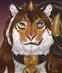 Rating: s
ID: 4778518
Date: 2024-05-12 10:44:14 -0400
Status: active
Score: 30
anthro black_lips brown_hair collar dark_sclera demon demonic_eye evil_grin felid felid_demon feline_demon female gynomorph_(lore) hair hervy horn lips looking_at_viewer mammal pantherine portrait rogueliger smile smiling_at_viewer solo split_personality tiger watermark post #4778518