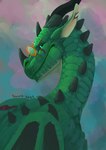 Rating: s
ID: 5636976
Date: 2025-06-12 04:29:18 -0400
Status: active
Score: 3
ambiguous_gender black_sclera dragon facial_horn feral green_body green_eyes green_horn green_nose_horn green_scales hi_res horn jade_(teavern) looking_at_viewer mythological_creature mythological_scalie mythology nose_horn scales scalie solo teavern post #5636976