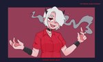 Rating: s
ID: 4719948
Date: 2024-04-14 06:57:37 -0400
Status: active
Score: 15
absurd_res black_horn blush breasts cigarette clothing collar cross cross_necklace demon demon_humanoid dialogue ear_piercing eyelashes facial_piercing female grey_hair hair helltaker hi_res hiivenn holding_cigarette holding_object horn horned_humanoid humanoid jewelry lip_piercing looking_at_viewer necklace open_mouth open_smile piercing pink_background purple_background red_clothing red_eyes red_topwear sharp_teeth short_hair simple_background smile solo talking_to_viewer tan_body tan_skin teeth text topwear zdrada_(helltaker) post #4719948